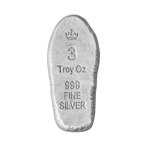 3 oz Skeleton Silver Bar | Monarch Precious Metals