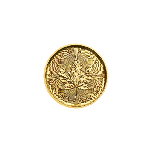 Pièce d'or Feuille d'érable canadienne 2019 de 1/20 once