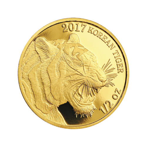 1/2 oz 2017 South Korean Tiger Gold Round