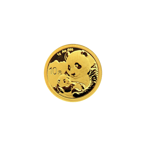 Pièce 1 gramme d'or Panda Chine 2019