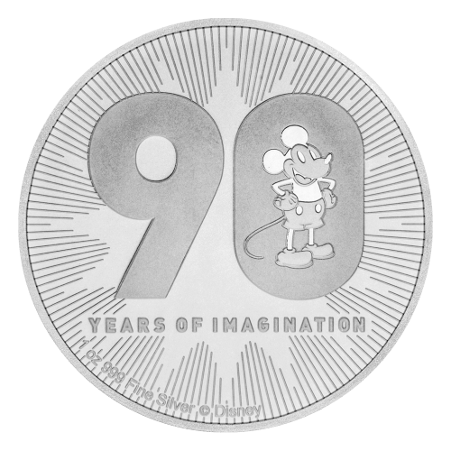 1 oz 2018 90th Anniversary Disney Mickey Mouse Silver Coin | New Zealand Mint