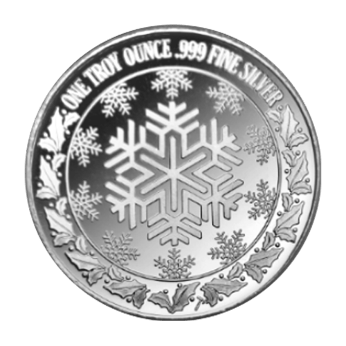 Ronde 1 once d'argent Fêtes de fin d'année Traîneau sur un pont | Monnaie de SilverTowne