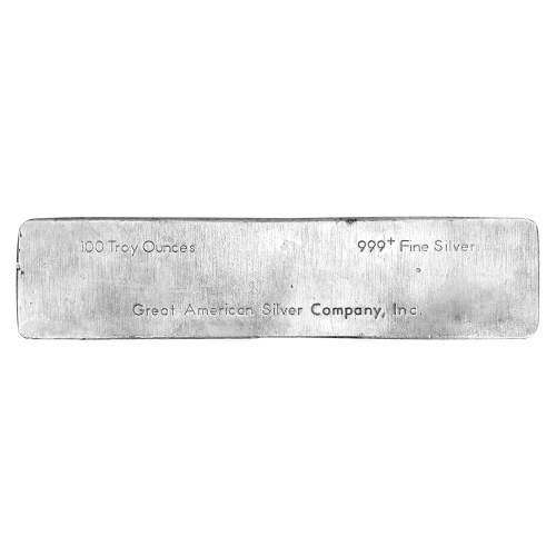 100 oz Great American Silver Company Silver Bar