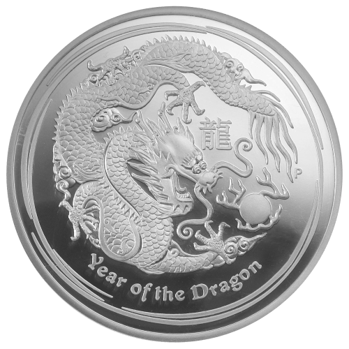 5 oz 2012 Lunar year of the Dragon NGC PF-70 Ultra Cameo Silver Coin | Perth Mint