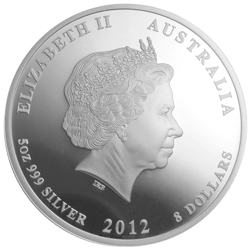 5 oz 2012 Lunar year of the Dragon NGC PF-70 Ultra Cameo Silver Coin | Perth Mint