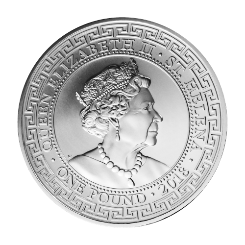 1 oz 2018 Saint Helena US Trade Dollar Silver Coin