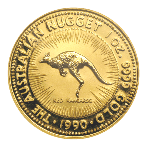 1 oz 1990 Australian Kangaroo Nugget Gold Coin | Perth Mint