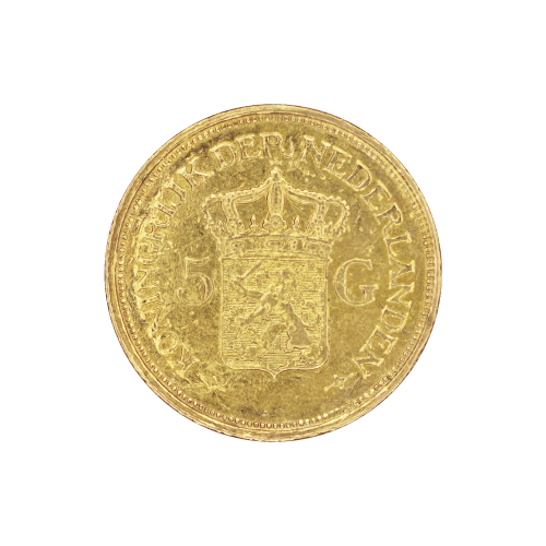 Random Year Netherlands 5 Guilder Gold Coin