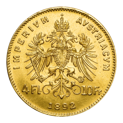 1892 Franz Joseph 10 Franc Austrian Gold Coin | Austrian Mint