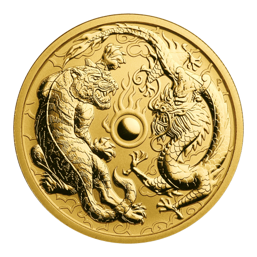 1 oz 2019 Dragon and Tiger Gold Coin | Perth Mint