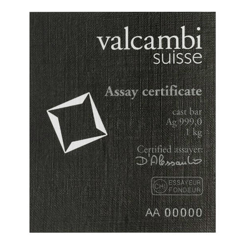 1 kilo Silver Bar | Valcambi
