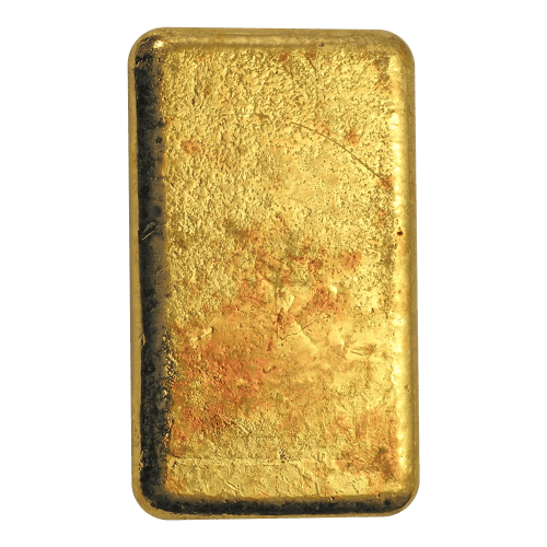 5 oz Vintage Hand Poured Gold Bar | Johnson Matthey