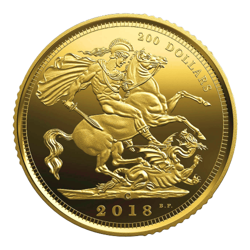 Pièce d'or 110e anniversaire du Souverain de 1908 2018 de 1 once