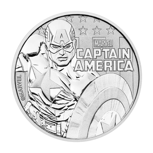 Pièce 1 once d'argent Captain America 2019 | Monnaie de Perth
