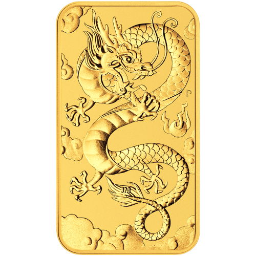 1 oz 2019 Dragon Gold Rectangular Coin | Perth Mint | Silver Gold