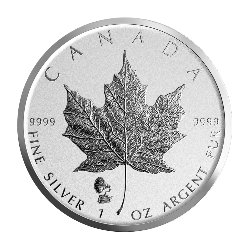 1 oz 2019 Canadian Maple Leaf Phonograph Privy Reverse Proof