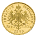 Pièce d'or refrappée 8 florins 20 francs autrichiens d'année aléatoire