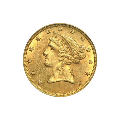 Pièce 5 $ en or MS-62 Liberté Demi Aigle Année aléatoire | Monnaie des États-Unis