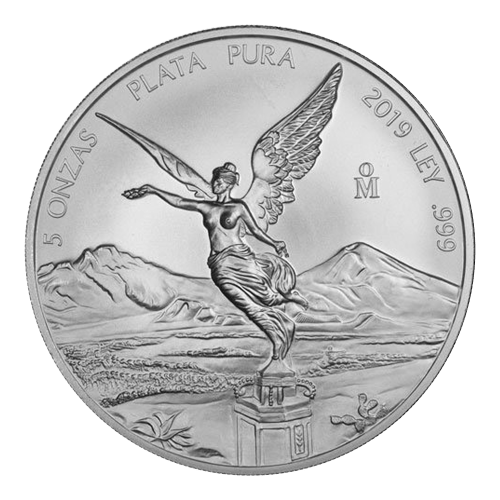 Pièce 5 onces d'argent Libertad mexicaine 2019