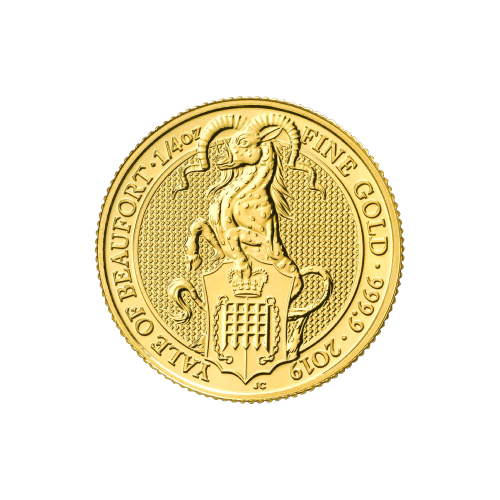 Pièce 1/4 once d'or Les Bêtes de la Reine : Yale de Beaufort 2019 | La Monnaie royale