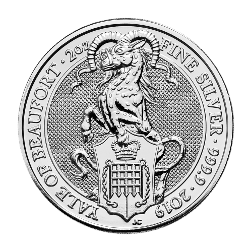 2 oz 2019 Queen's Beasts Yale of Beaufort Silver Coin | The Royal Mint