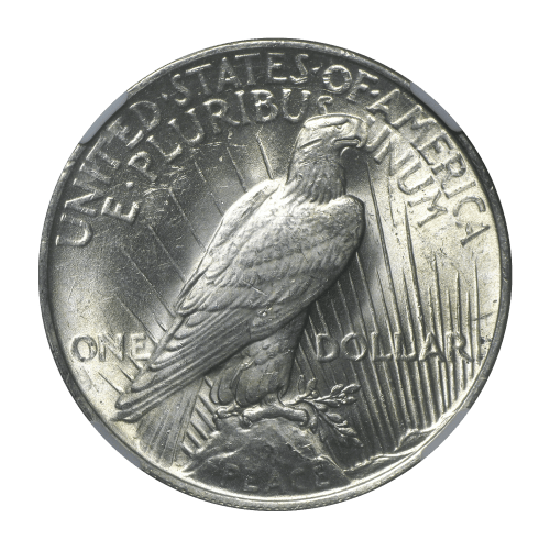 Pièce en argent MS-64 NGC Dollar de la Paix en argent Année aléatoire | Monnaie des États-Unis