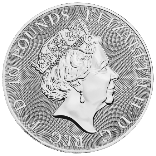 10 oz 2019 Queen's Beasts Black Bull of Clarence Silver Coin | The Royal Mint