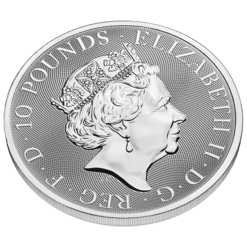 10 oz 2019 Queen's Beasts Black Bull of Clarence Silver Coin | The Royal Mint