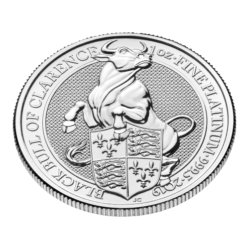 1 oz 2019 Queen's Beasts Black Bull of Clarence Platinum Coin | The Royal Mint