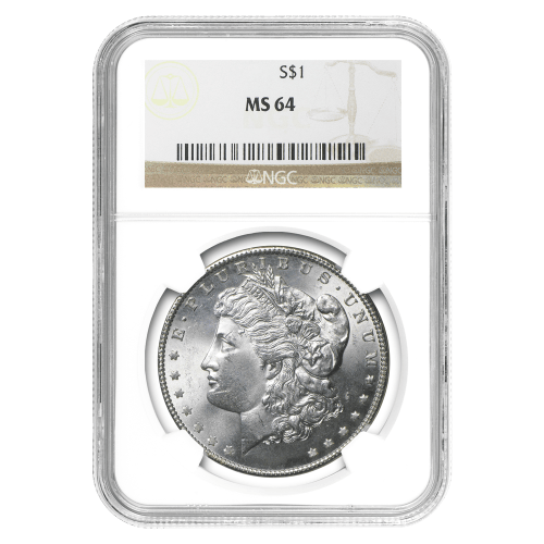 Pièce en argent MS-64 NGC Dollar Morgan d'argent 1878-1904 | Monnaie des États-Unis