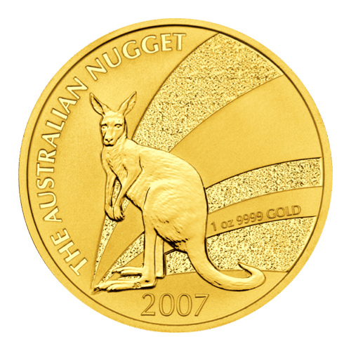 Pièce 1 once d'or Pépite Kangourou australien 2007 | Monnaie de Perth