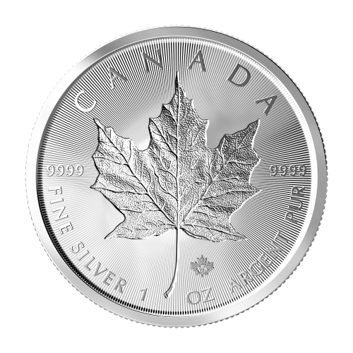 Pièce 1 once d'argent Double feuille d'érable canadienne incuse 2019 | Monnaie royale canadienne
