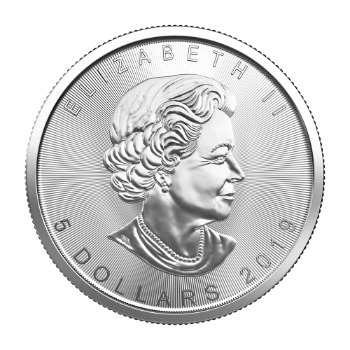 Pièce 1 once d'argent Double feuille d'érable canadienne incuse 2019 | Monnaie royale canadienne