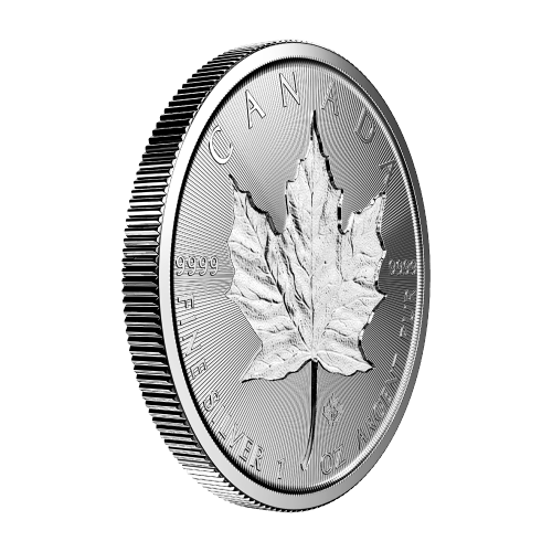 Pièce 1 once d'argent Double feuille d'érable canadienne incuse 2019 | Monnaie royale canadienne