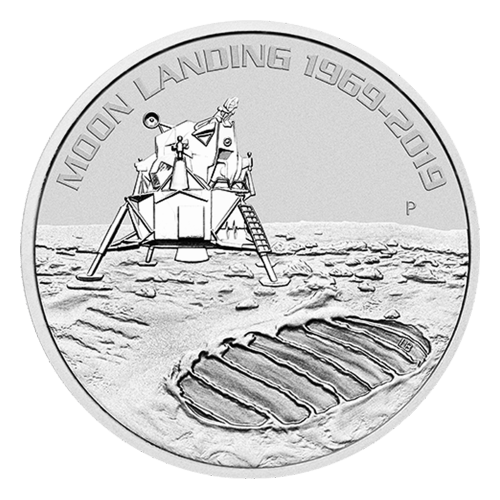 1 oz 2019 50th Anniversary of the Moon Landing Silver Coin | Perth Mint