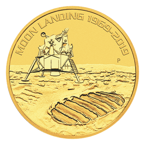 1 oz 2019 50th Anniversary of the Moon Landing Gold Coin | Perth Mint