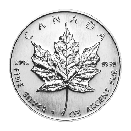 Pièce 1 once d'argent Feuille d'érable canadienne 2007