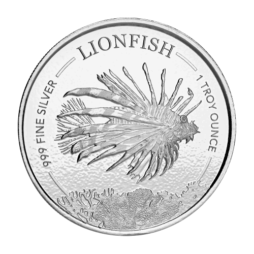 Pièce 1 once d'argent Poisson-lion de la Barbade 2019