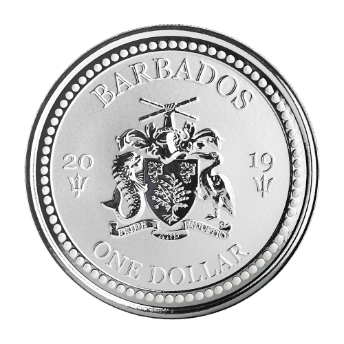Pièce 1 once d'argent Poisson-lion de la Barbade 2019