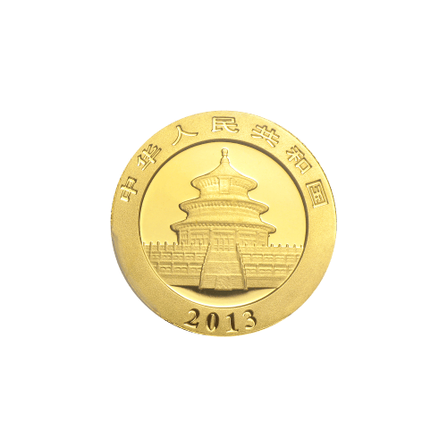 1/10 oz 2013 Chinese Panda PCGS First Strike MS 70 Gold Coin | Chinese Mint