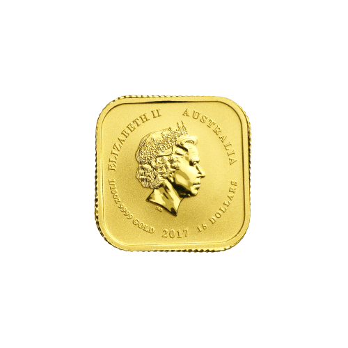 Pièce carrée 1/10 once d'or Carte 2017 | Monnaie de Perth