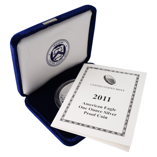 Pièce 1 once d'argent Épreuve numismatique Aigle américain 2011 | Monnaie des États-Unis