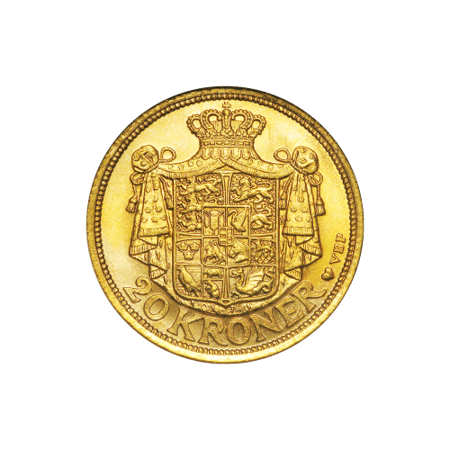 Random Year Denmark 20 Kroner Gold Coin