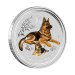 Pièce 1/2 once d'argent coloré Lunaire Année du Chien 2018 | Monnaie de Perth