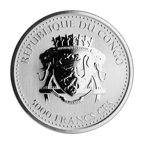 1 oz 2019 Congo Silverback Gorilla Silver Coin