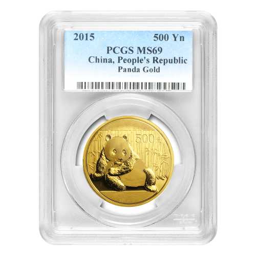 Pièce d'or Panda Chine MS-69 PCGS 2015 1 once