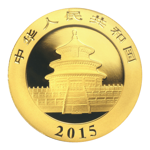Pièce d'or Panda Chine MS-69 PCGS 2015 1 once
