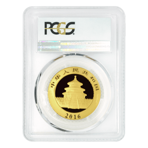 Pièce 30 grammes d'or Panda Chine MS-69 PCGS 2016