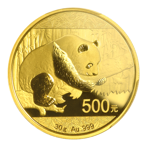 Pièce 30 grammes d'or Panda Chine MS-70 PCGS 2016
