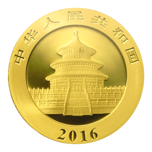 Pièce 30 grammes d'or Panda Chine MS-70 PCGS 2016